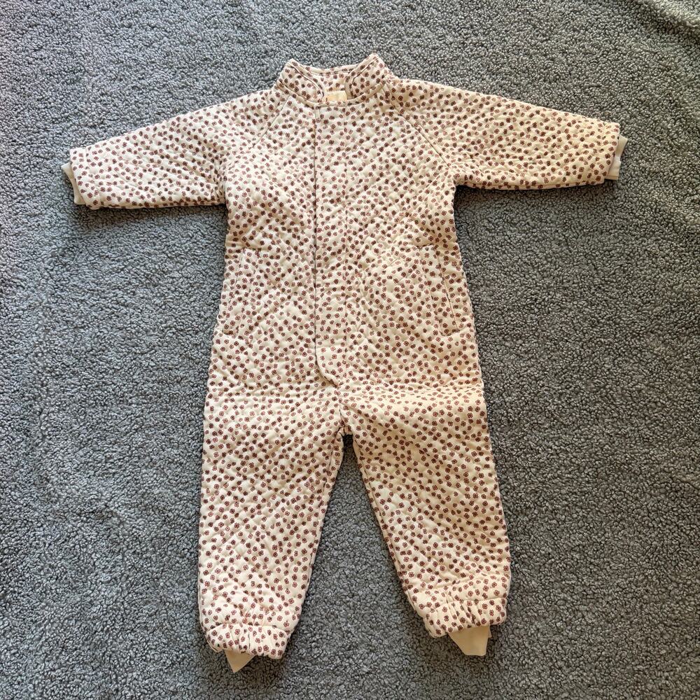 Konges Slojd Thermo Onesie Jersey Buttercup Rosa Jumpsuit Size 9 Months